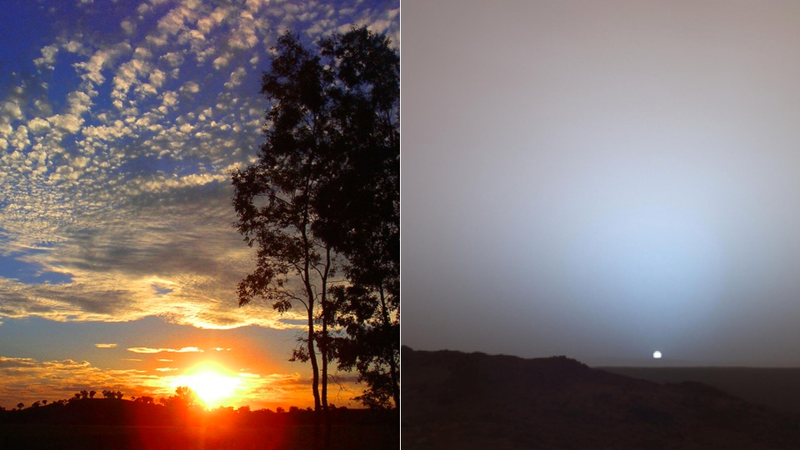 Illustration for article titled Why are Martian sunsets blue?